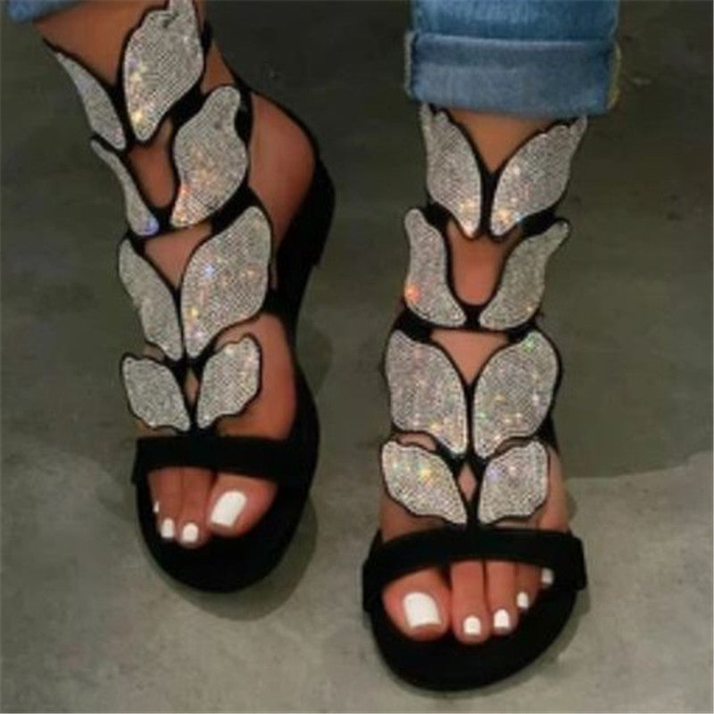 New Three Colors Rhinestones Decorated Summer Stylish Sandals