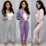 Club Shiny Fashion Outfits Women Jacket Bodycon Pants
