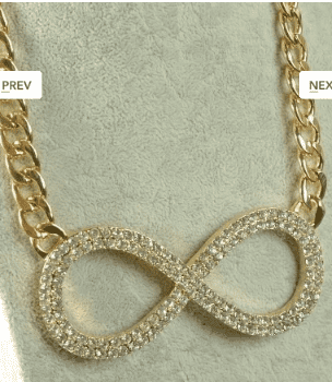Crystal Studded "INFINITY" Necklace & Earring Set