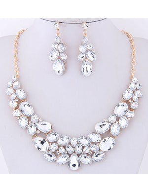Fashion Full Diamond Decorated Jewelry Set
