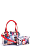 2 in 1 Cute Trendy Famous People Magazine Satchel with Long Straps